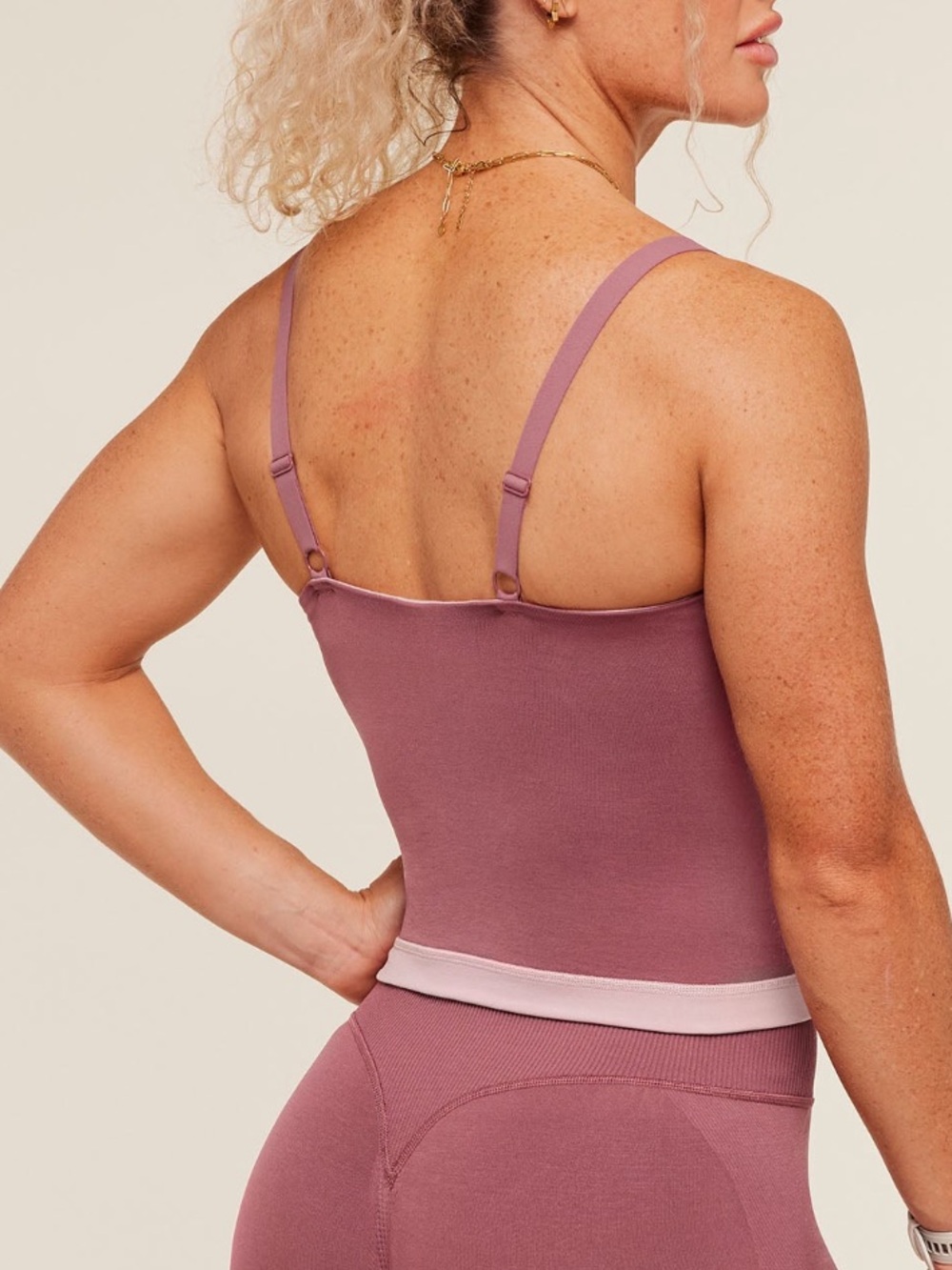 Gymshark Seamless Midi Tank Top - Mauve - Picture 2 of 2